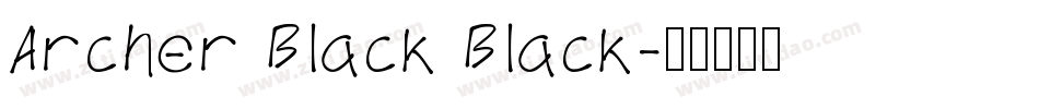 Archer Black Black字体转换